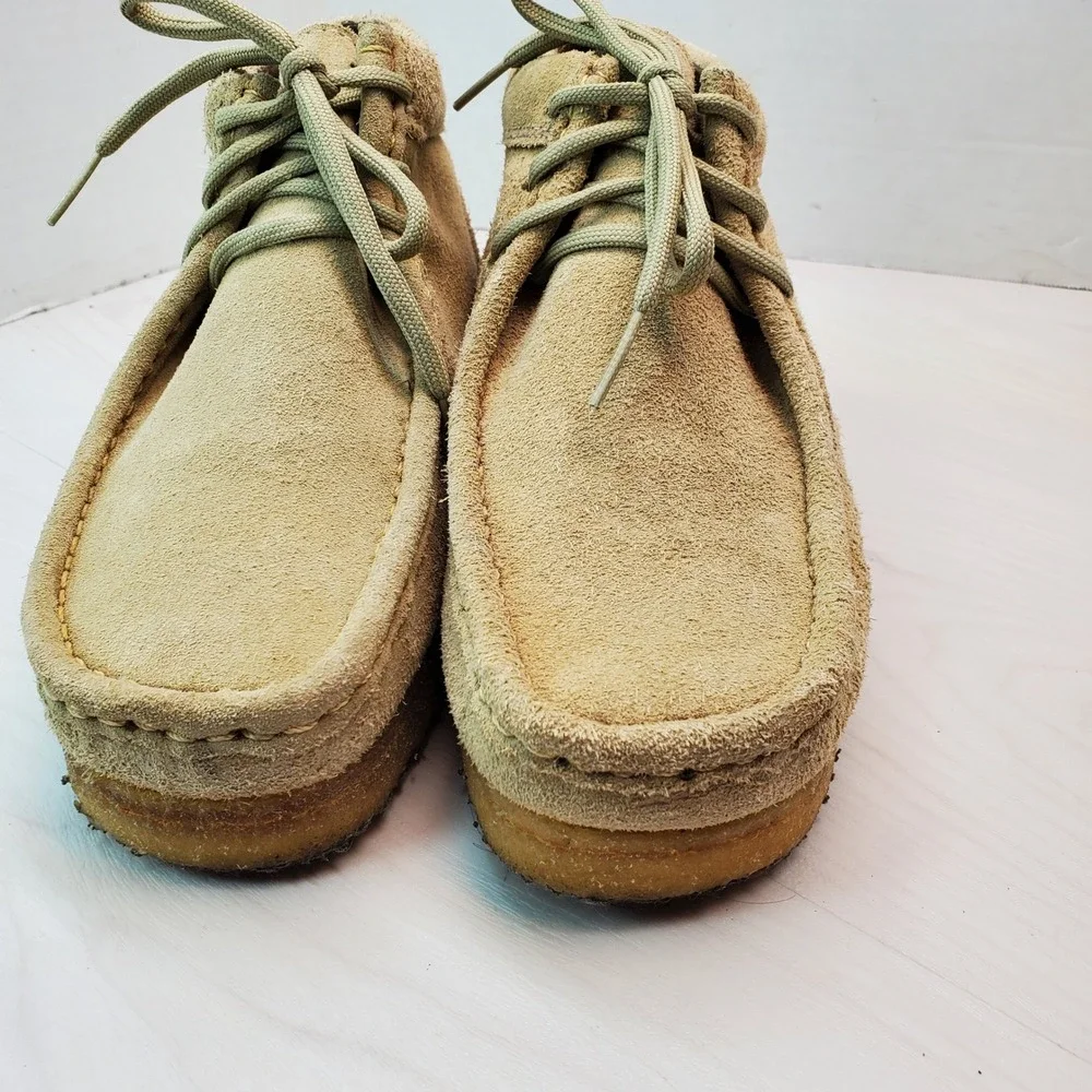 Chippewa Suede Leather Wallabee Boots Mens Tan 8 1/2 W Lace‎ Up Made in Mexico